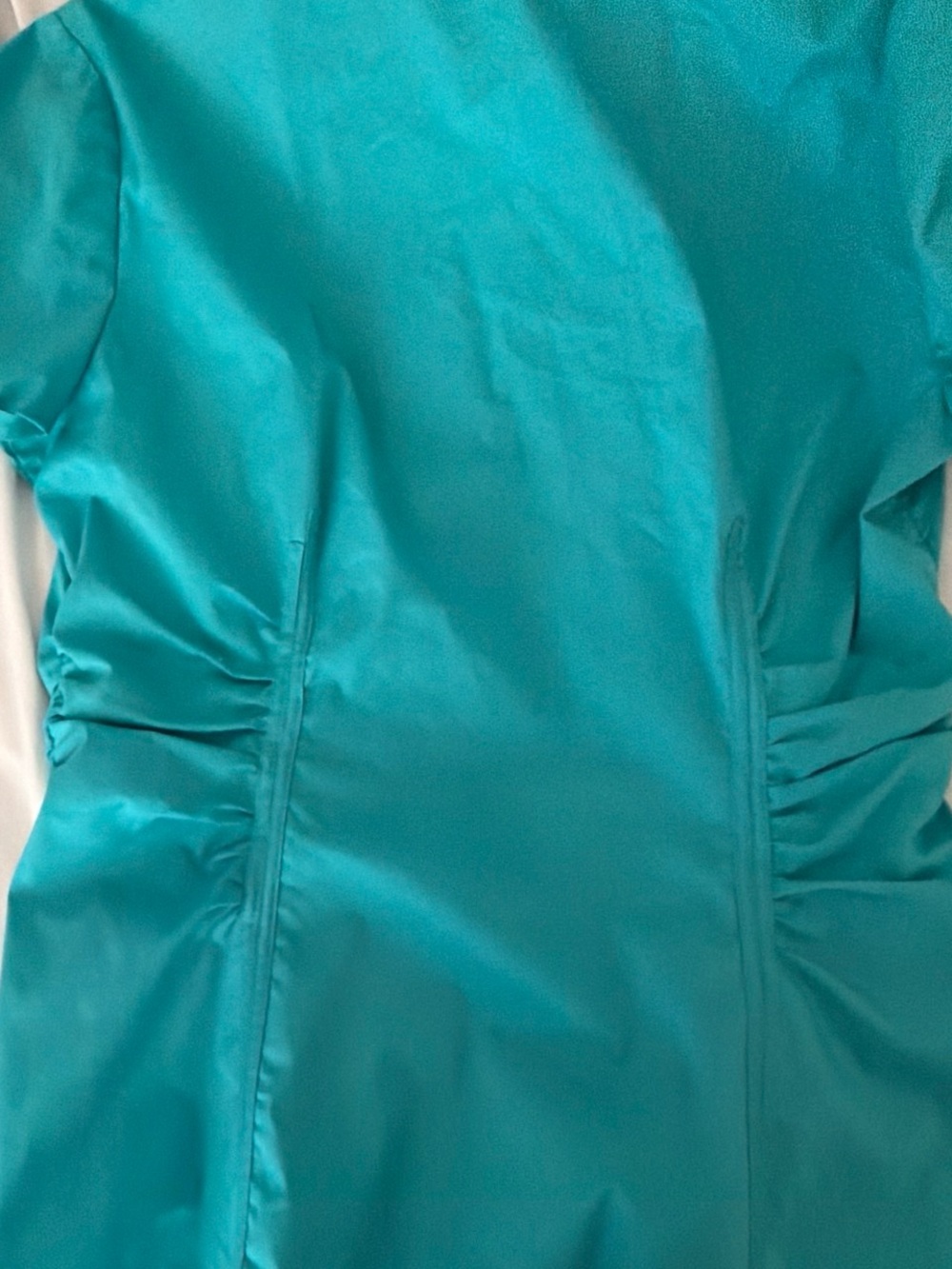 New York & Company Teal Short-Sleeve Button-Front Shirt - Picture 2 of 3